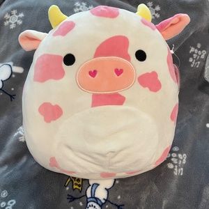 NWT Squishmallows Official Kellytoy Plush 11 Inch (Evangelica The Pink Cow)